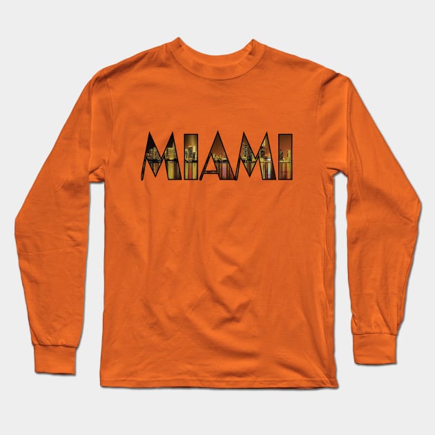 Miami Long Sleeve T-Shirt by TCardsEtc